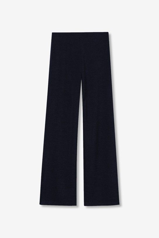 Παντελόνι Ψηλόμεσο Wide Leg Μπλε