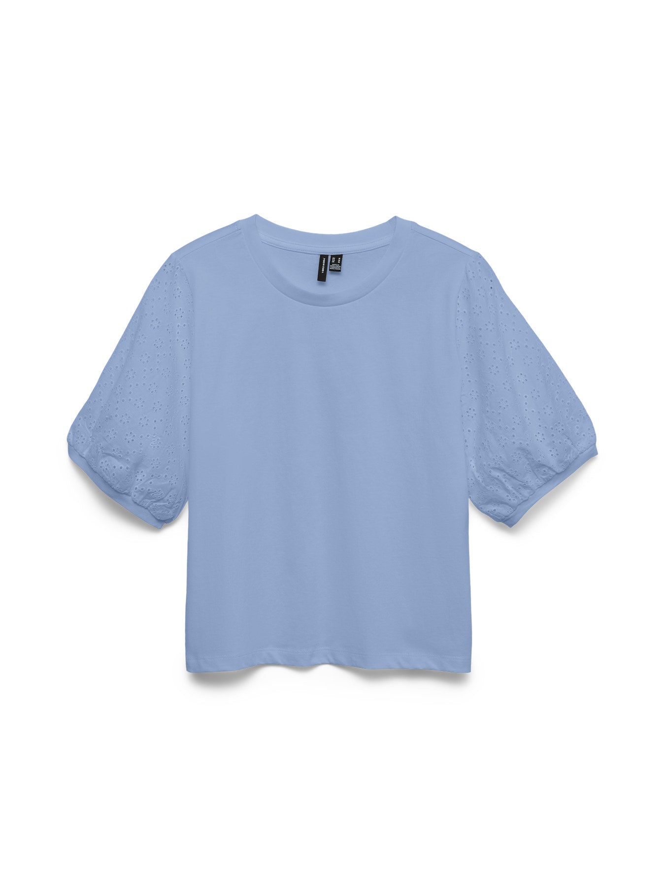 T-shirt με Broderie Anglaise Μανίκια