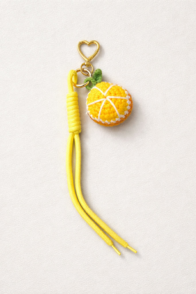 Bag Charm / Μπρελόκ με Πορτοκάλι & Κορδόνι