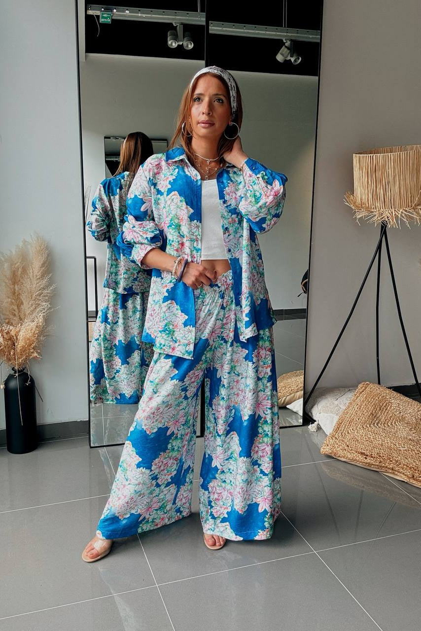 Σετ Floral Πουκάμισο & Παντελόνι