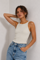 Top Rib με Ανάγλυφη Ύφανση