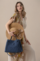 Τσάντα Ώμου με Ανάγλυφο Print