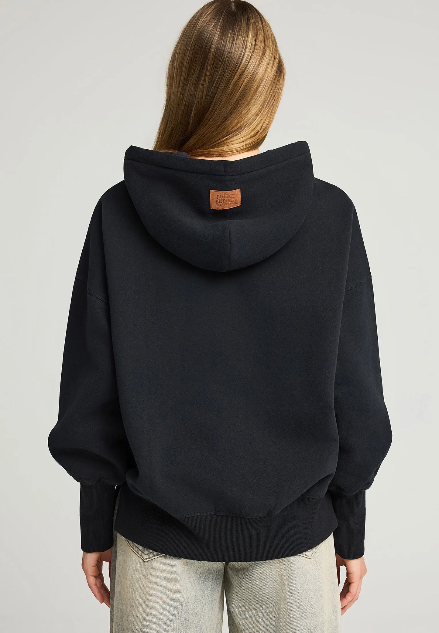 FUNKY BUDDHA Φούτερ Κουκούλα Oversized "Wild" Λεοπάρ πίσω όψη