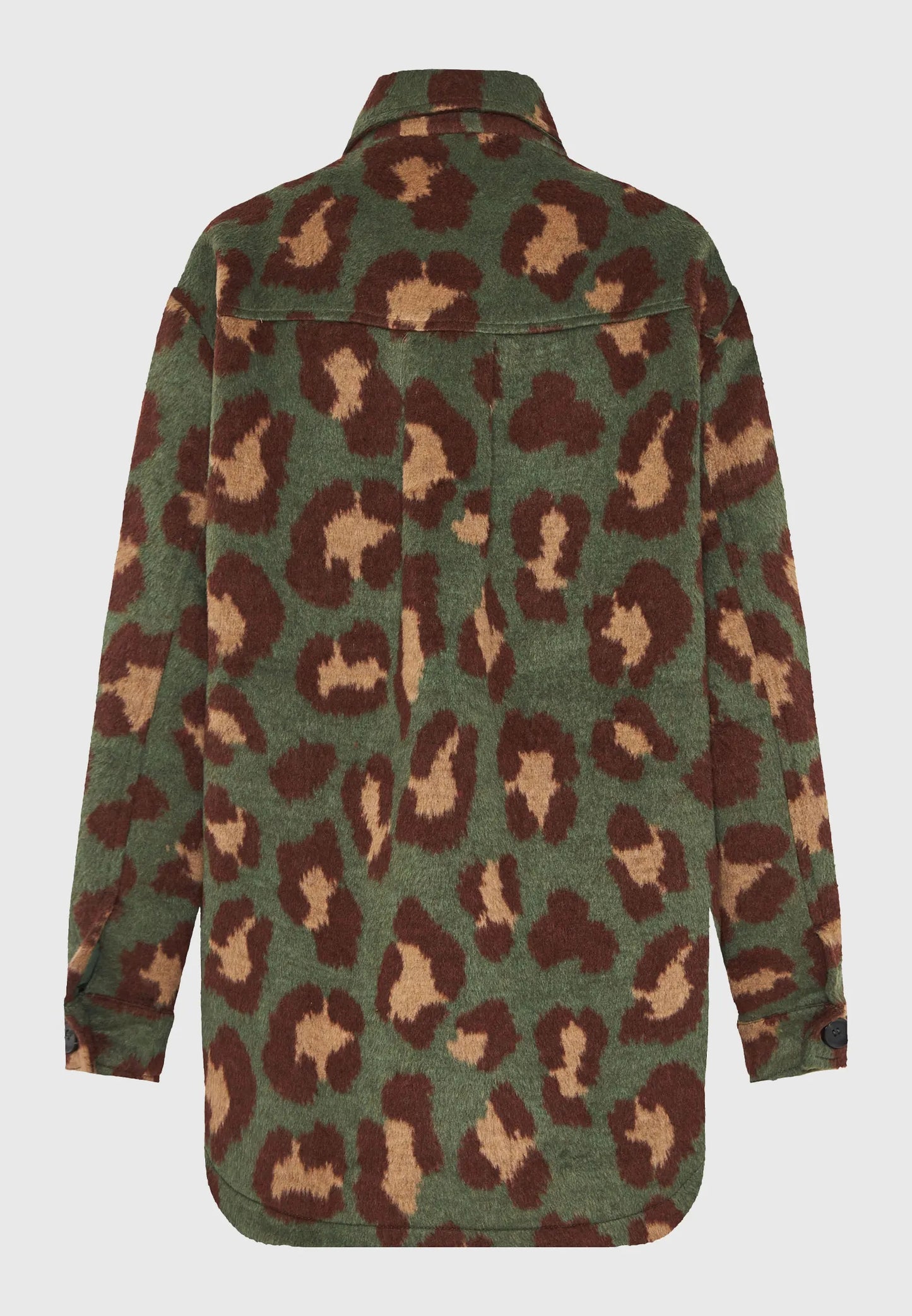 Πίσω όψη γυναικείου faux fur τζάκετ με κανονική εφαρμογή