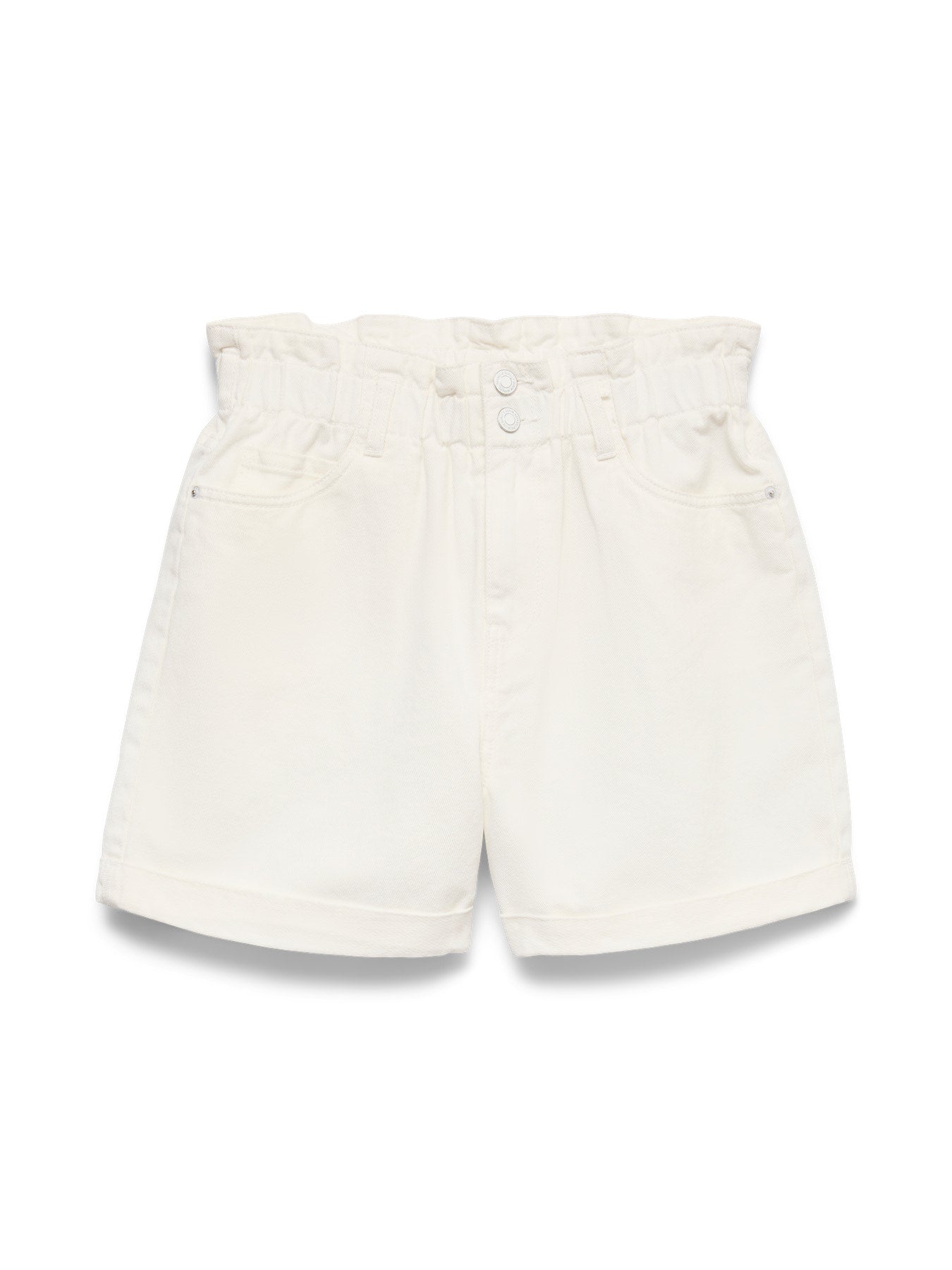 VERO MODA Σορτς Τζιν Ψηλόμεσο Loose Fit Λευκό