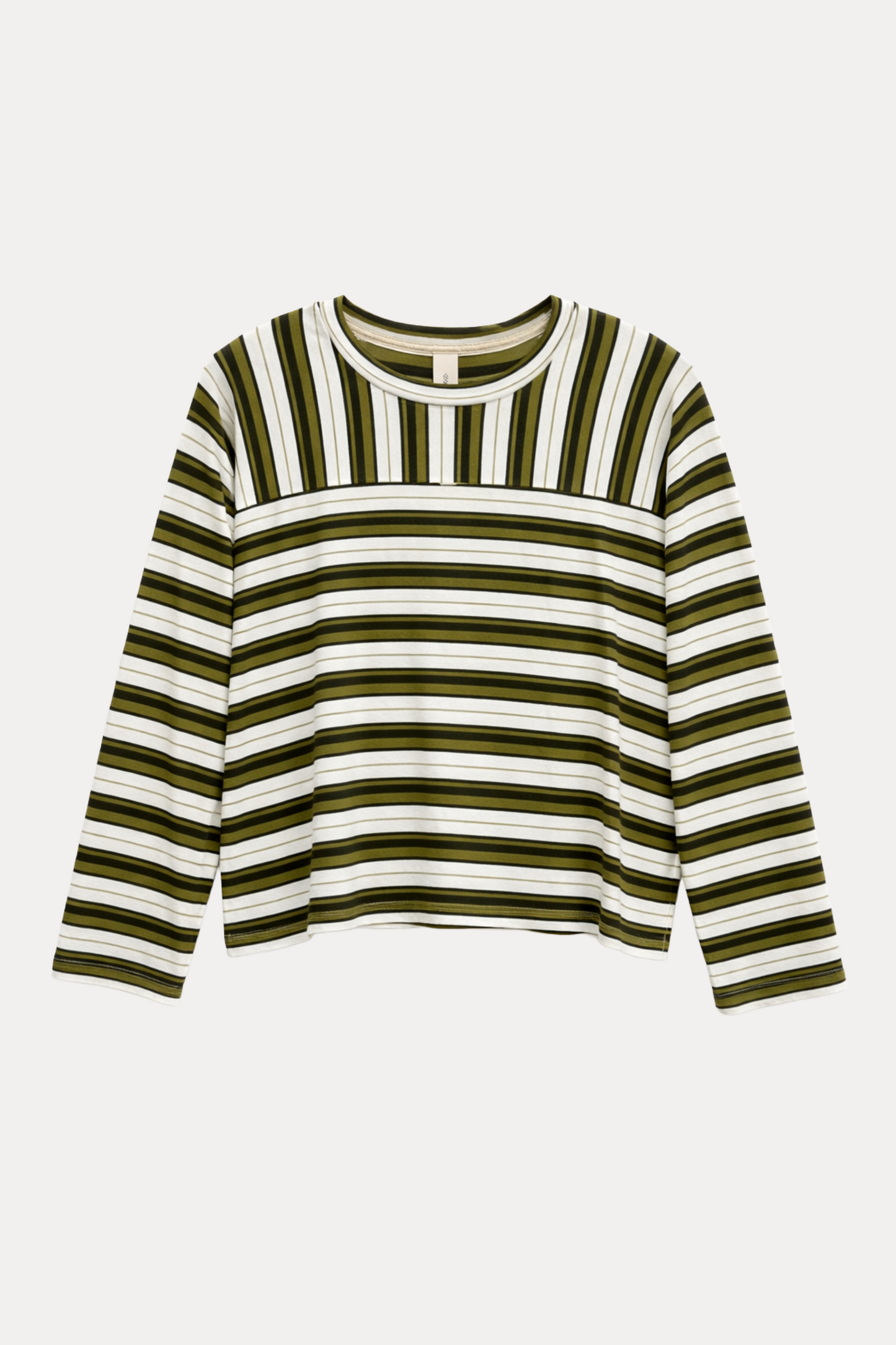 GIOYA μπλούζα ριγέ πράσινο - flat lay