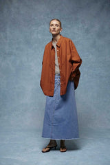 Πουκάμισο Oversized Κεραμιδί