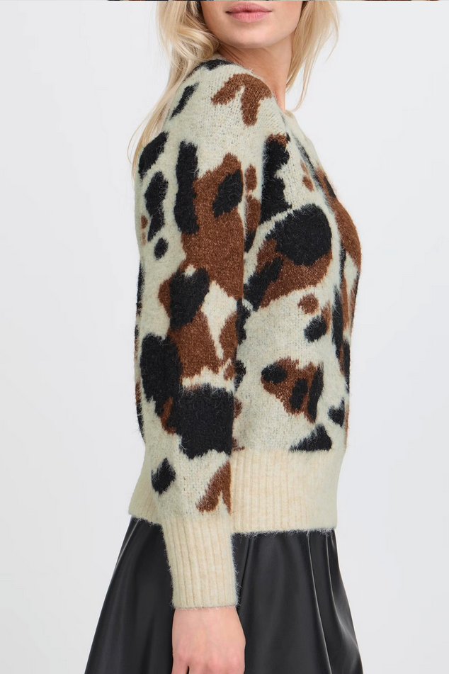 Πουλόβερ Animal Print Χαλαρή Εφαρμογή