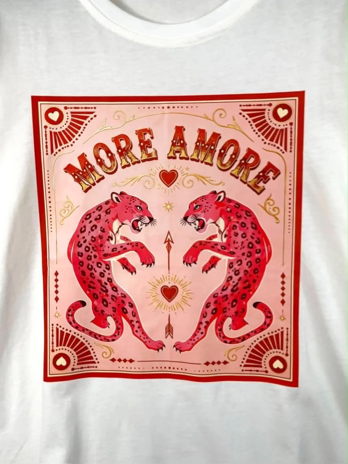 T-shirt λευκό με στάμπα More Amore
