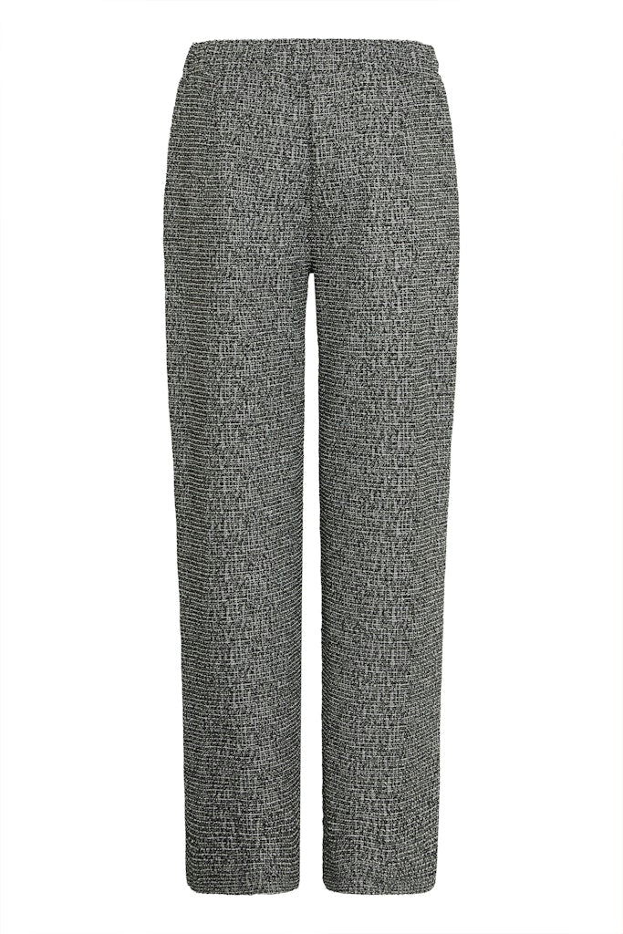 B.YOUNG Γυναικείο Παντελόνι Tweed Κουμπιά Ίσια Γραμμή tweed salt and pepper επίπεδη λήψη πίσω όψη