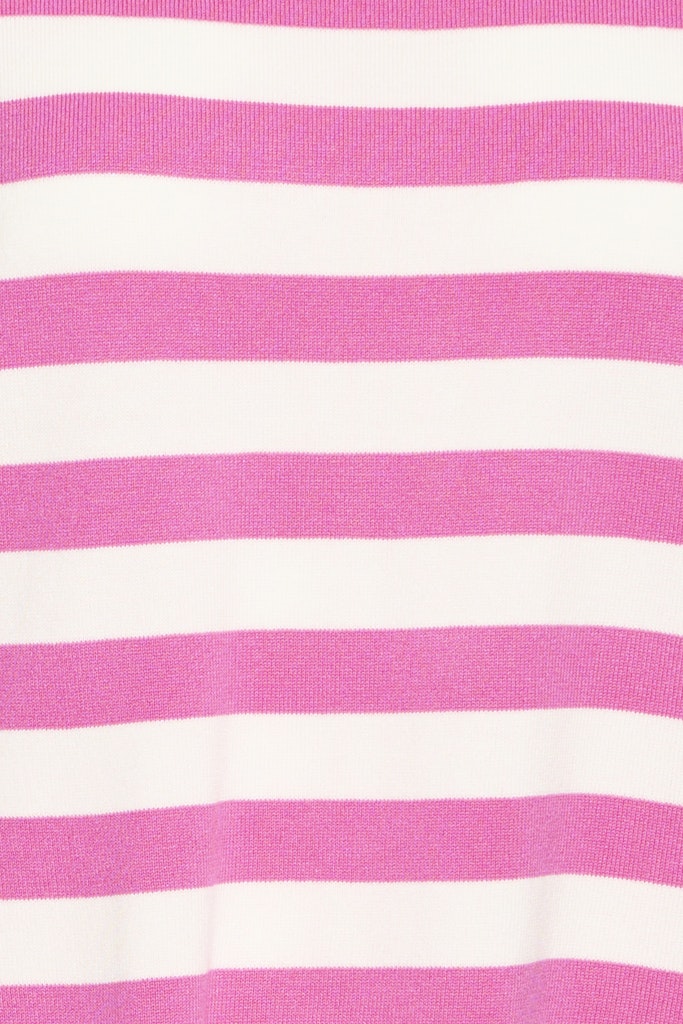 Πλεκτή Μπλούζα Relaxed Fit Ριγέ