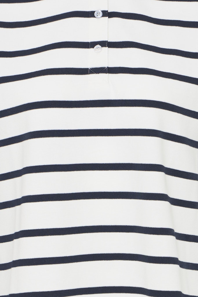 Polo Ριγέ Μπλε Με Κουμπιά