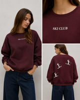 Oversized Φούτερ Ski Club Μπορντό