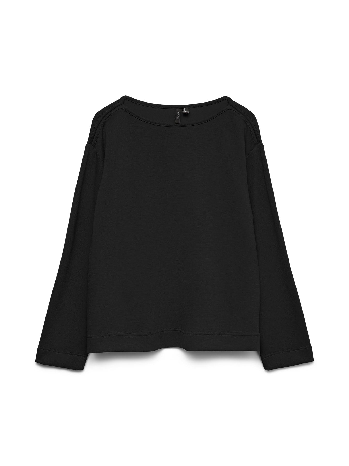 VERO MODA Γυναικεία Μπλούζα Boat Neck Μακρυμάνικη Μαύρη