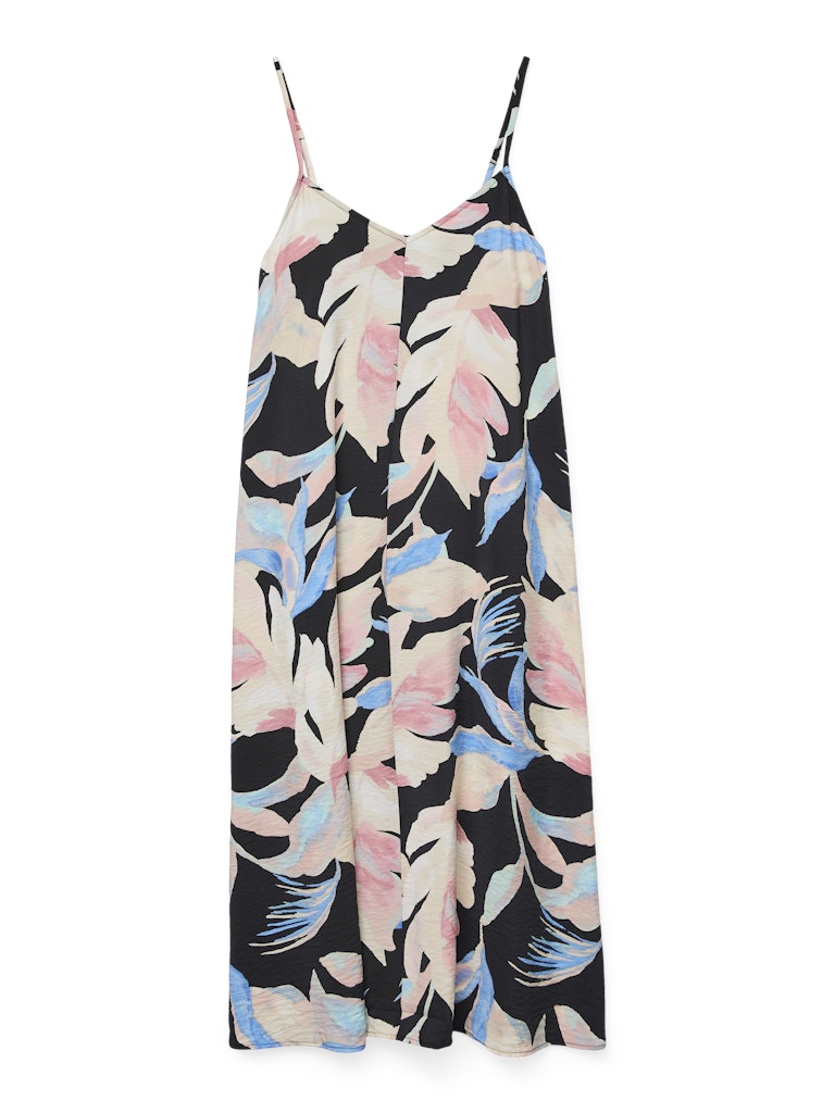 VERO MODA γυναικείο φόρεμα floral με V-λαιμόκοψη και ρυθμιζόμενες τιράντες. Ιδανικό για καθημερινές εμφανίσεις με στυλ.