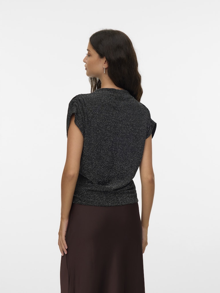 Vero Moda Μπλούζα Μαύρη με Διακριτική Λάμψη – πίσω όψη