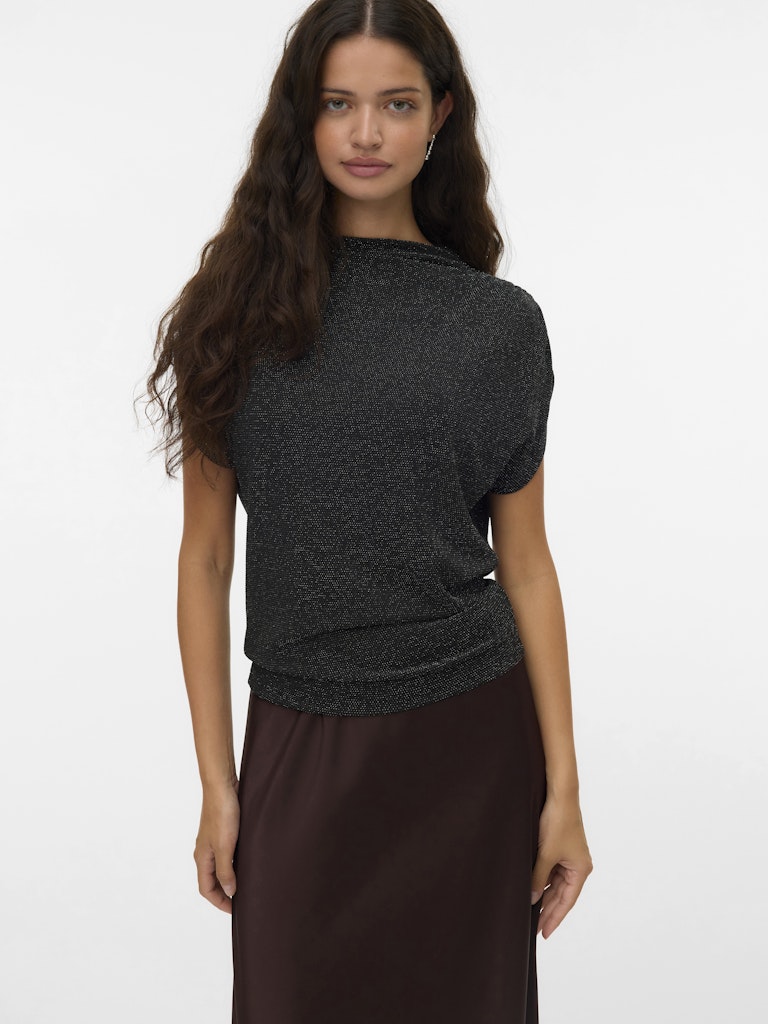 Vero Moda Μπλούζα Μαύρη με Διακριτική Λάμψη – μπροστινή όψη