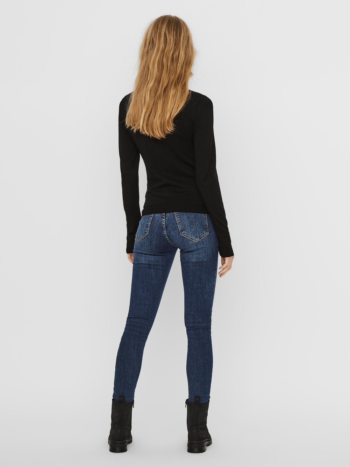 Vero Moda Γυναικείο Basic Ζιβάγκο Μαύρο ολόσωμη λήψη πίσω όψη