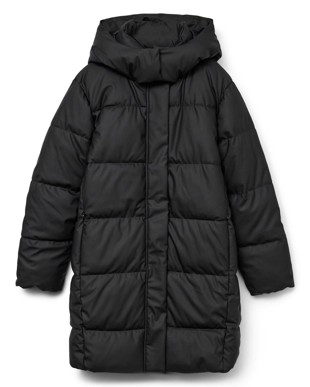 VERO MODA Μακρύ Puffer Jacket Κουκούλα Μαύρο
