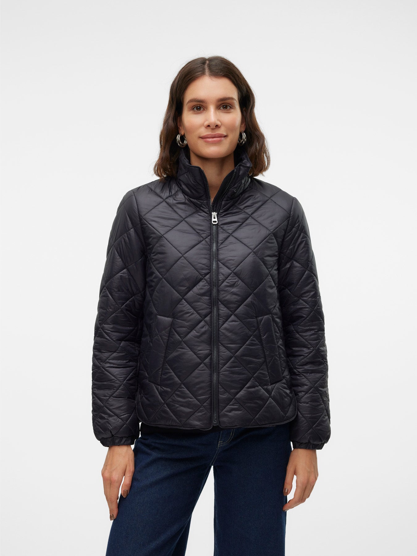 VERO MODA Puffer Μπουφάν Ψηλός Γιακάς Ελαφρύ Γέμισμα μπροστινή όψη