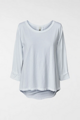 Ασύμμετρη Μπλούζα με Κουφόπιετα στην Πλάτη Λευκό