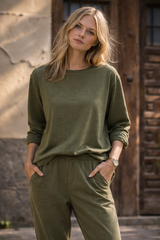 T-Shirt Punto Milano Λαδί