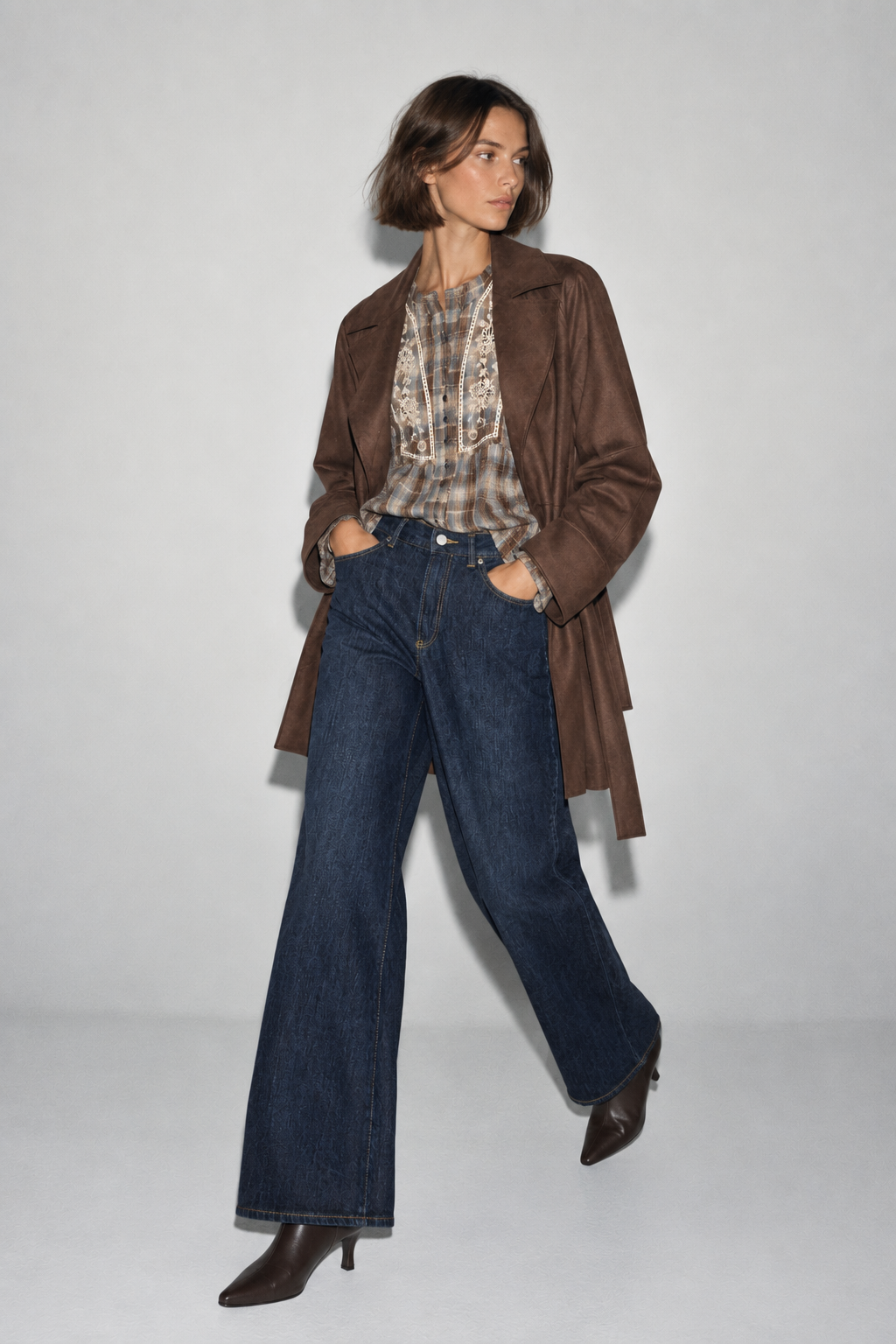 γυναικεία FUNKY BUDDHA μαύρο κοτλέ παντελόνι jogger wide leg με matching ribbed φούτερ casual σύνολο
