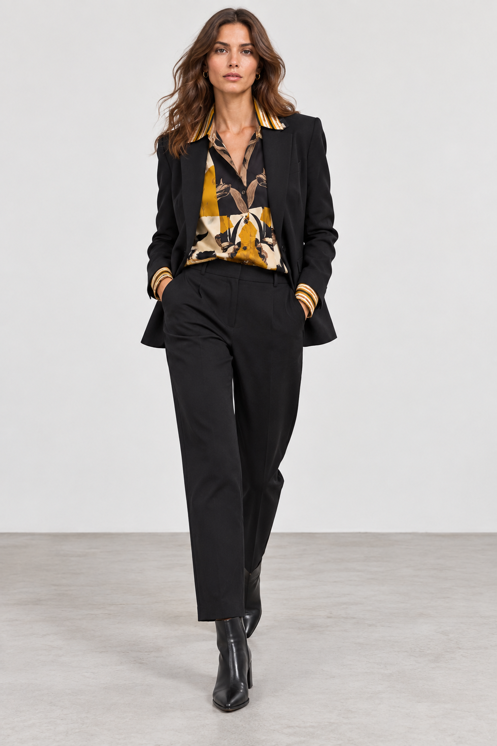 γυναικεία FUNKY BUDDHA μαύρο κοτλέ παντελόνι jogger wide leg με matching ribbed φούτερ casual σύνολο
