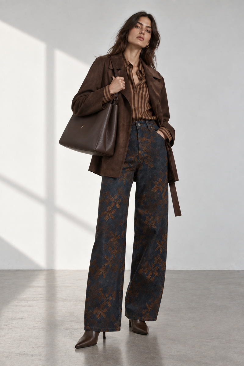 γυναικεία FUNKY BUDDHA μαύρο κοτλέ παντελόνι jogger wide leg με matching ribbed φούτερ casual σύνολο
