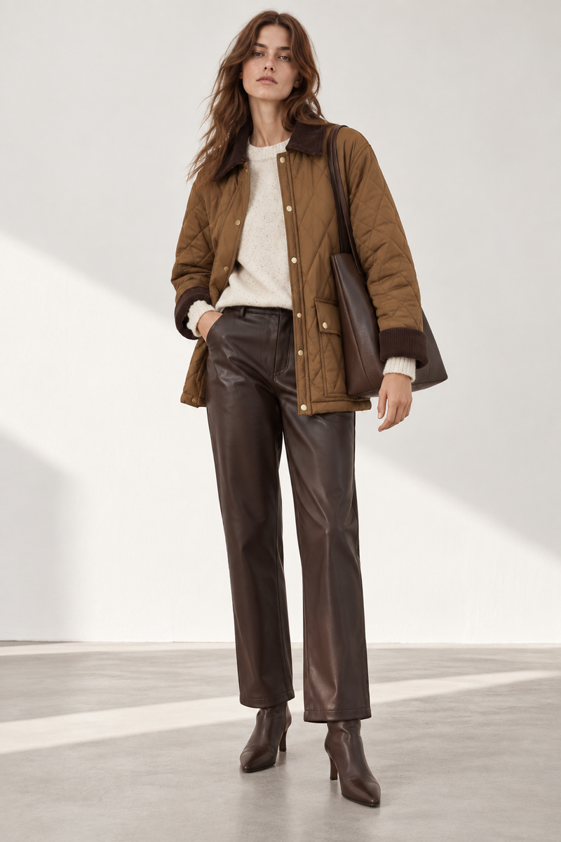 γυναικεία FUNKY BUDDHA μαύρο κοτλέ παντελόνι jogger wide leg με matching ribbed φούτερ casual σύνολο
