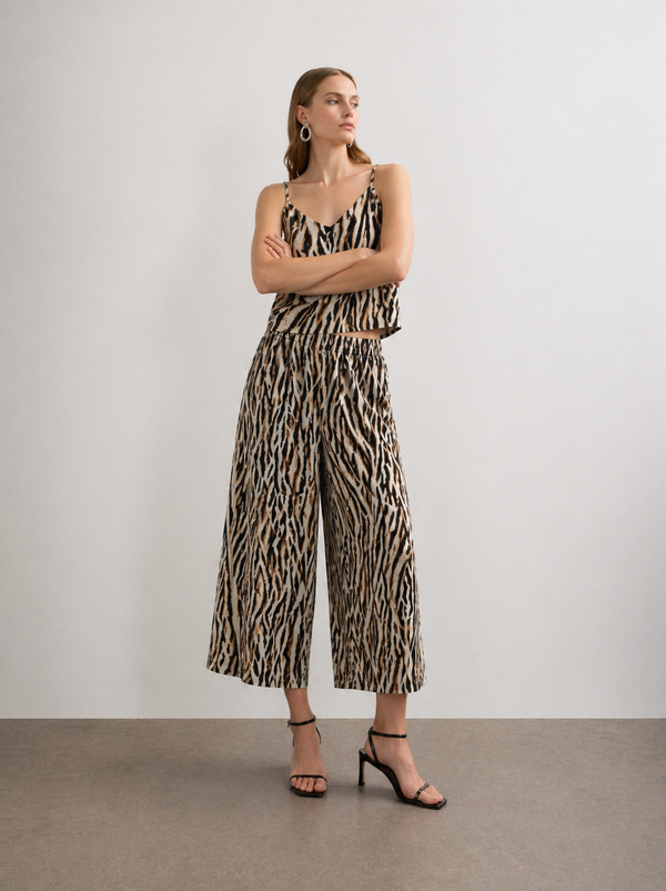 VERO MODA ANIMAL PRINT TOP & CULLOTE