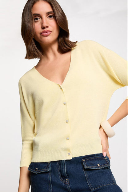 Ζακέτα Λεπτή Πλέξη Μανίκια 3/4