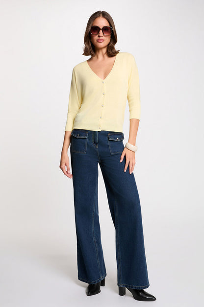 Ζακέτα Λεπτή Πλέξη Μανίκια 3/4