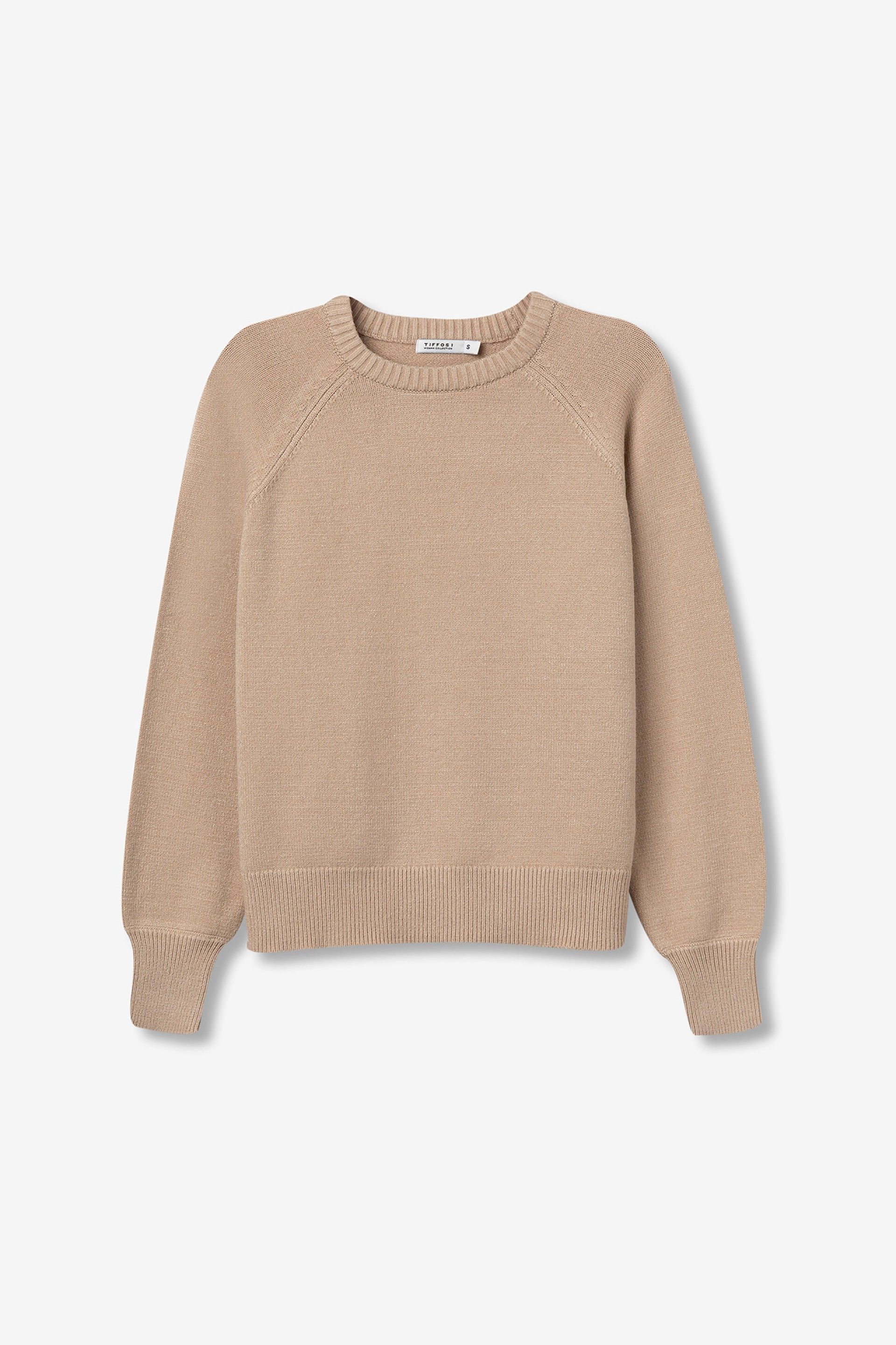 Tiffosi Γυναικείο Basic Πουλόβερ Κανονική Εφαρμογή Round Neck Raglan Μανίκια