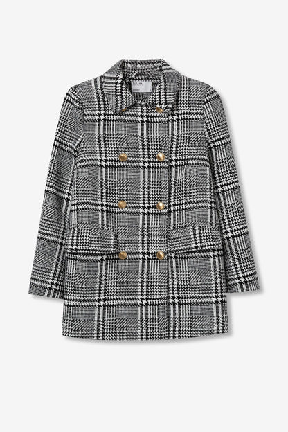 Tiffosi Γυναικείο Καρό Ημίπαλτο Διπλό Κούμπωμα