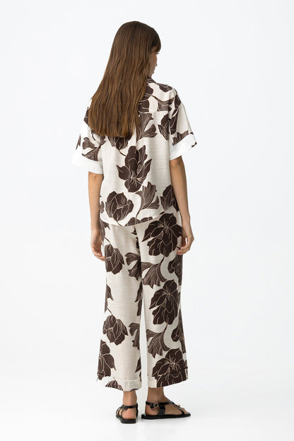 Παντελόνι Culotte με Floral Print