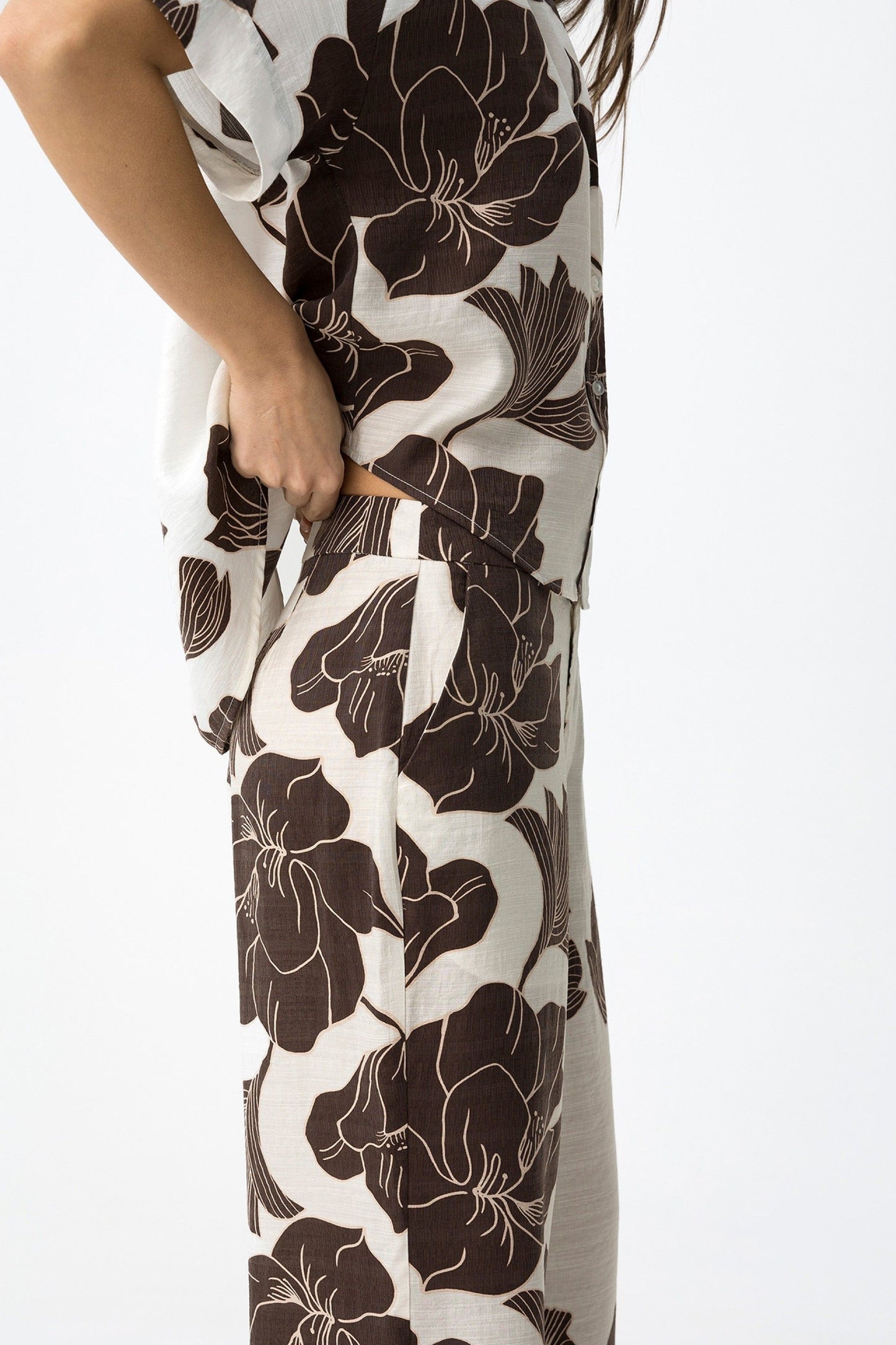 Παντελόνι Culotte με Floral Print