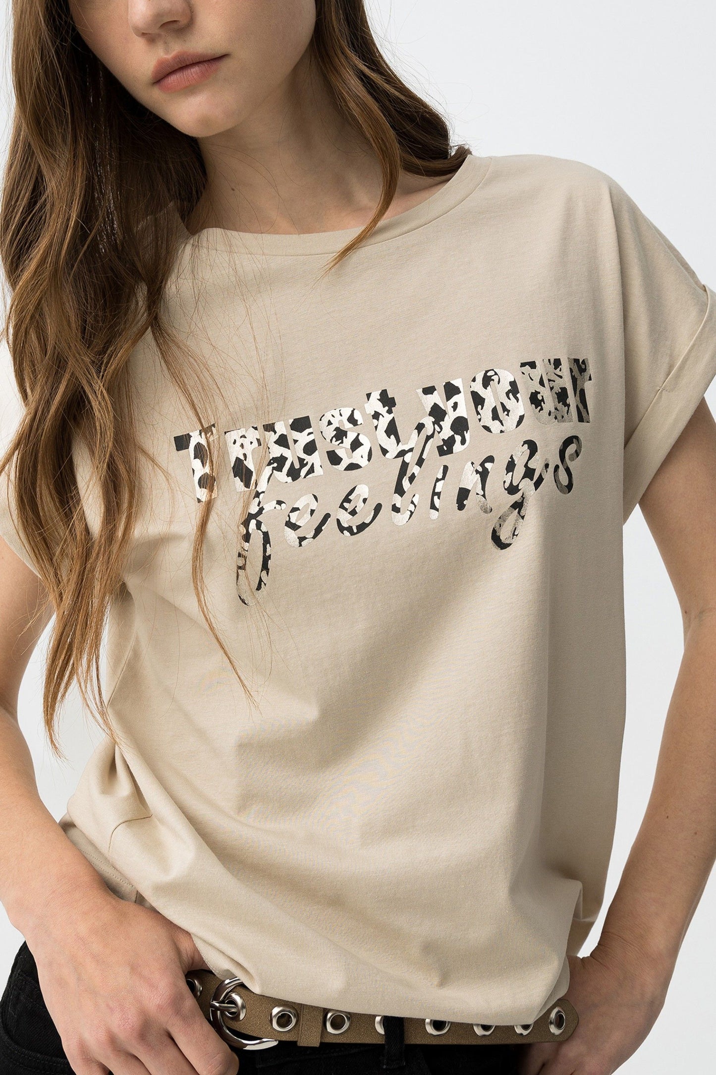 T-shirt με Στάμπα Amazing Feeling