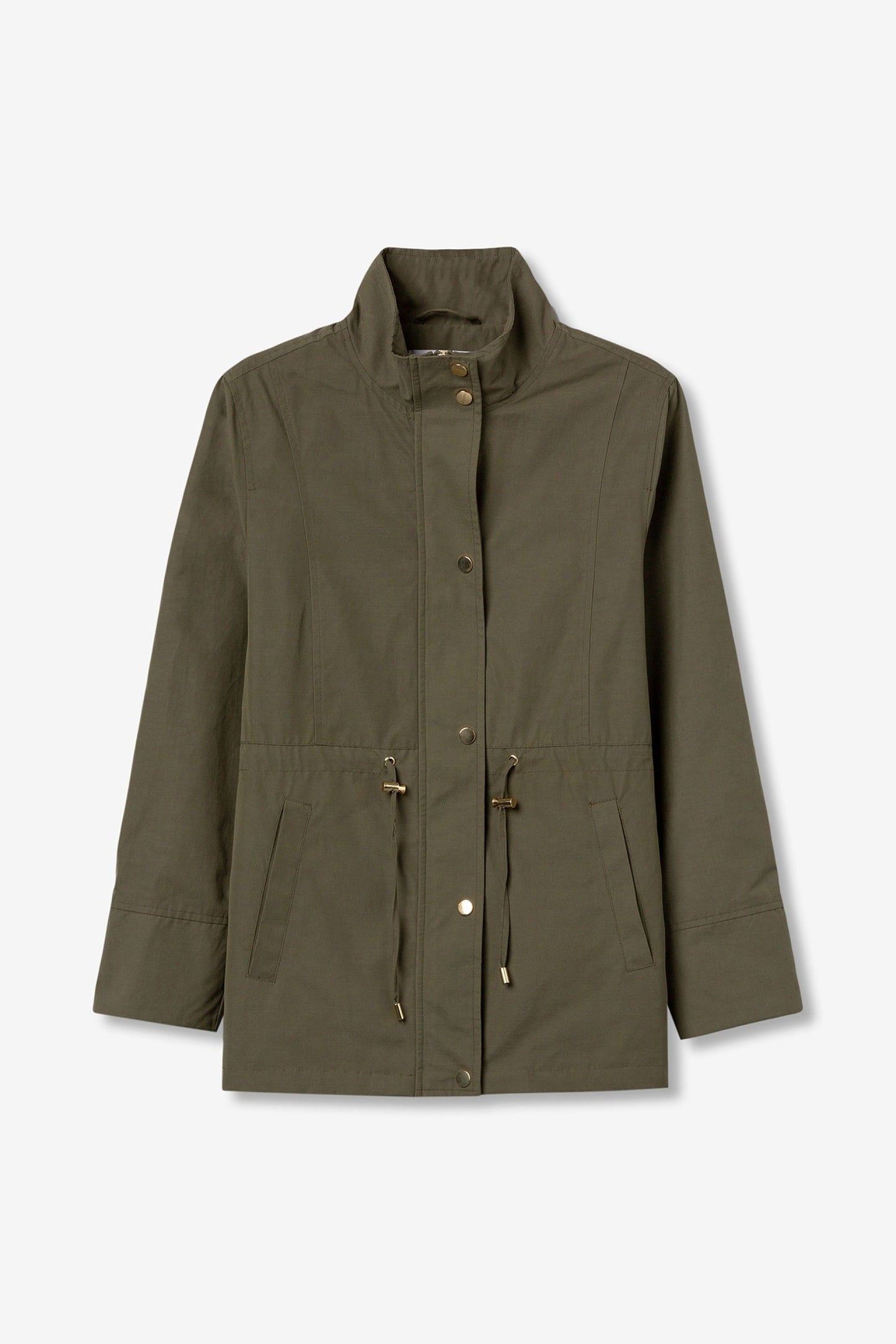 Μπουφάν Λεπτό με Ψηλό Γιακά και Κορδόνι στην Μέση