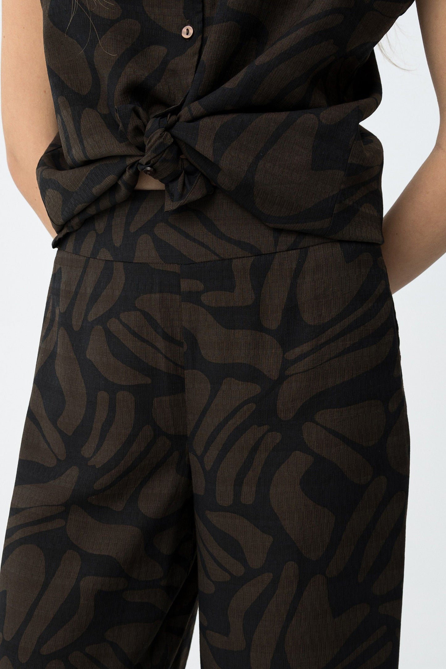 Παντελόνι Wide-Leg με Abstract Print