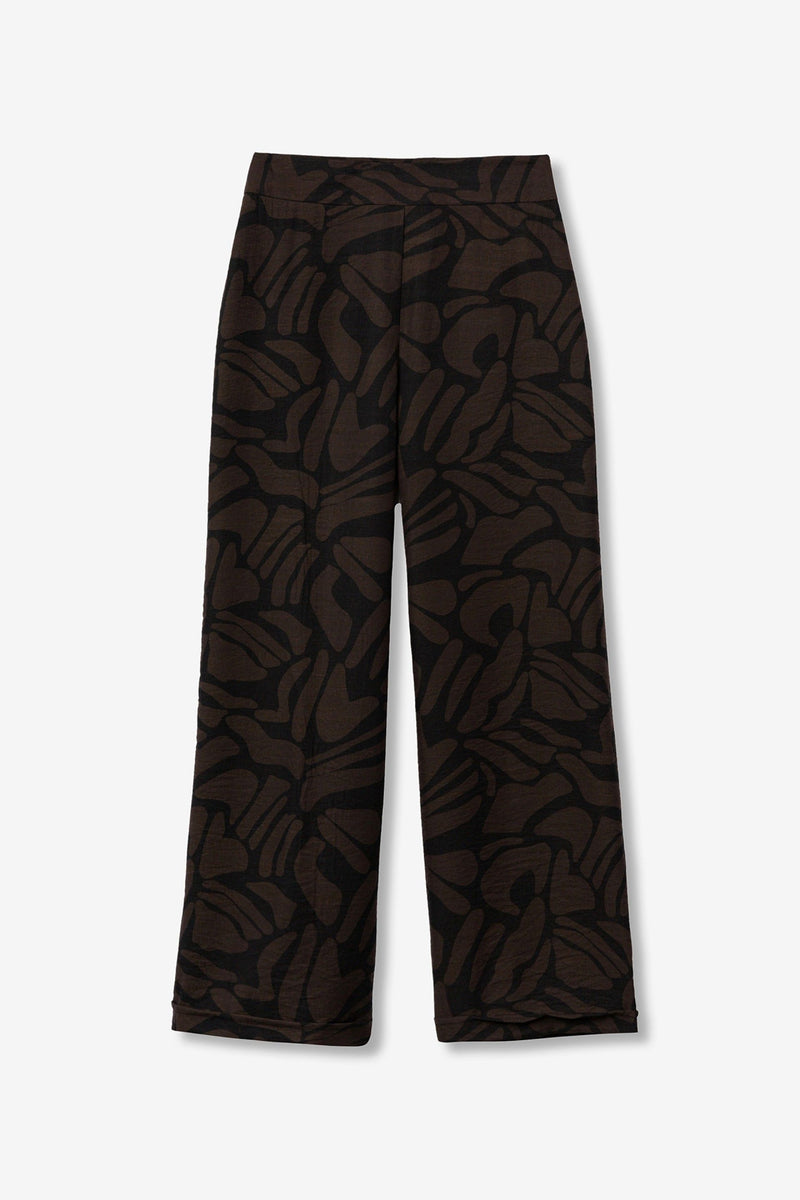 Παντελόνι Wide-Leg με Abstract Print