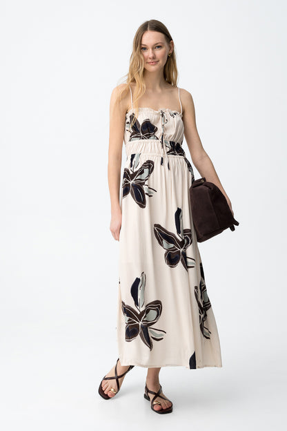Φόρεμα με Τιράντες και Floral Print