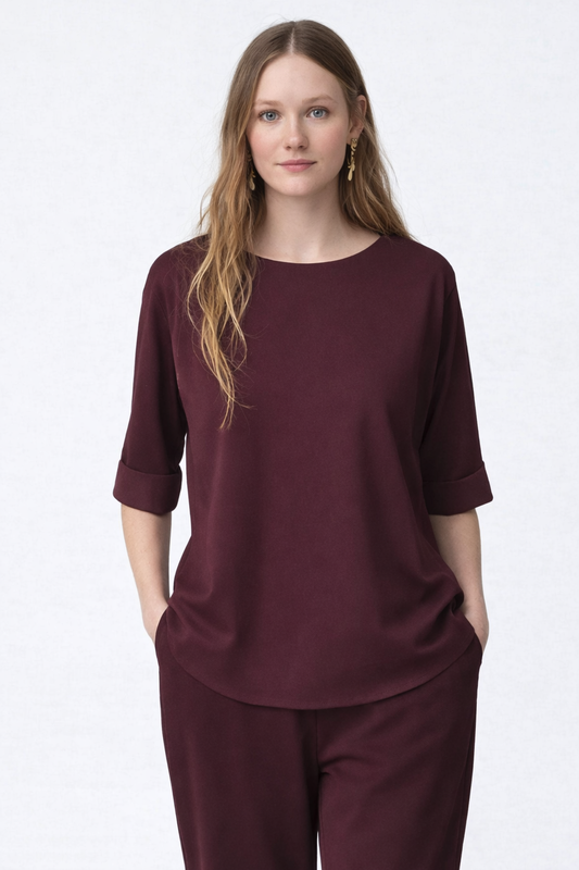 Μπλούζα Punto Milano Μπορντό