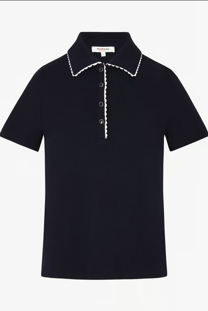 Πλεκτή Μπλούζα με Λεπτομέρεια Γιακά