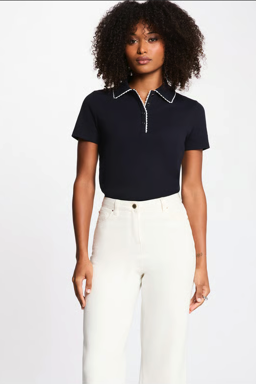 Πλεκτή Μπλούζα με Λεπτομέρεια Γιακά