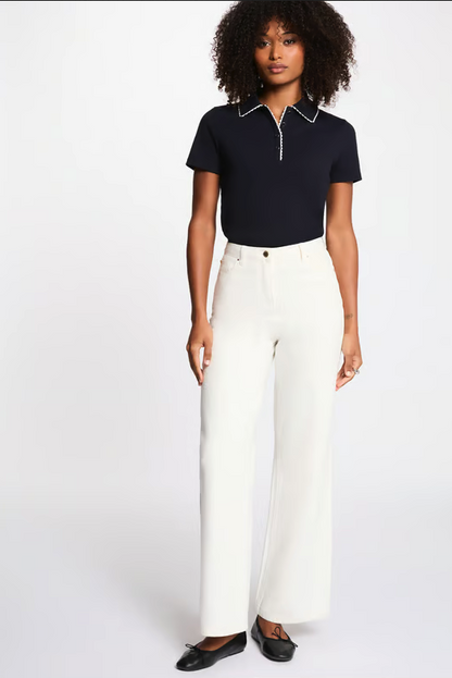 Πλεκτή Μπλούζα με Λεπτομέρεια Γιακά