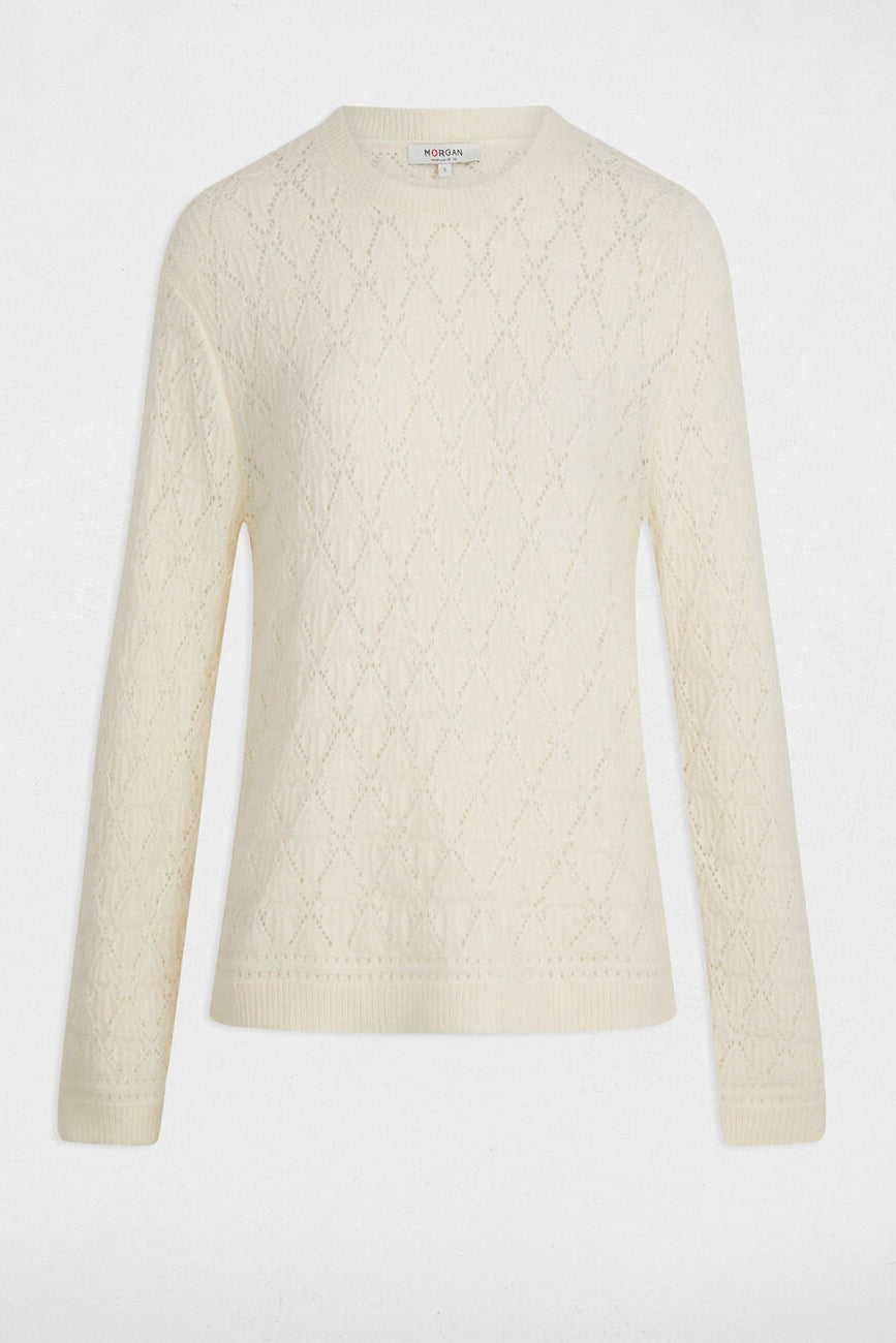 Πουλόβερ με διάτρητη πλέξη