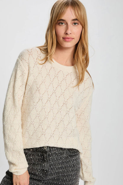 Πουλόβερ με διάτρητη πλέξη