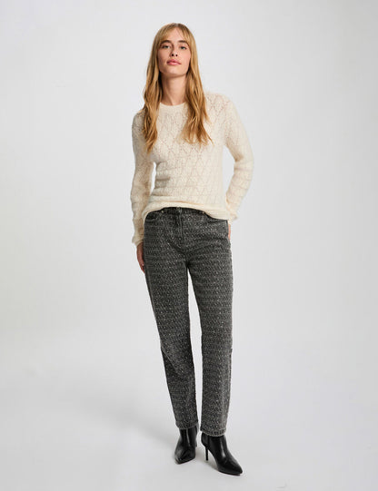 Πουλόβερ με διάτρητη πλέξη