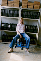 Polo Ριγέ Ροζ Με Κουμπιά